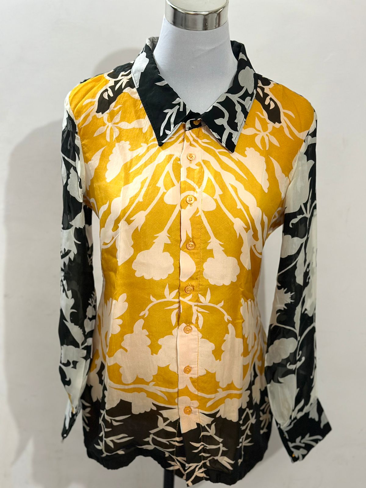 Printed crepe tunic
